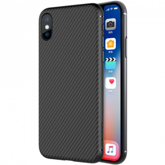 Чехол NILLKIN Synthetic Fiber Series для iPhone X Чёрный-2
