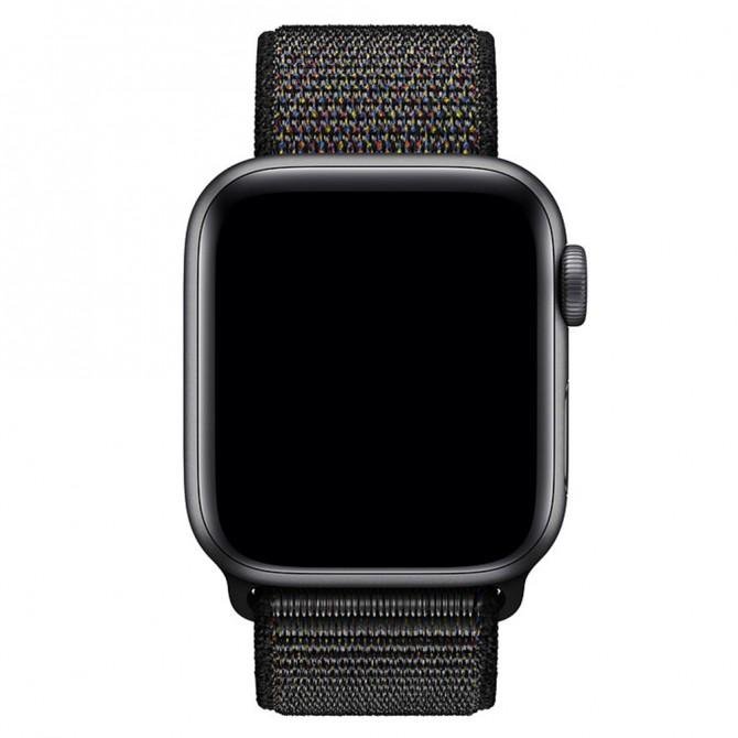 Ремешок для Apple Watch 38/40mm Nylon Sport Loop Чёрный-2