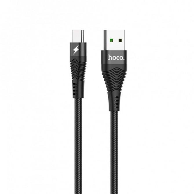 Кабель Hoco U53 4A Flash MicroUSB Чорний 1.2m