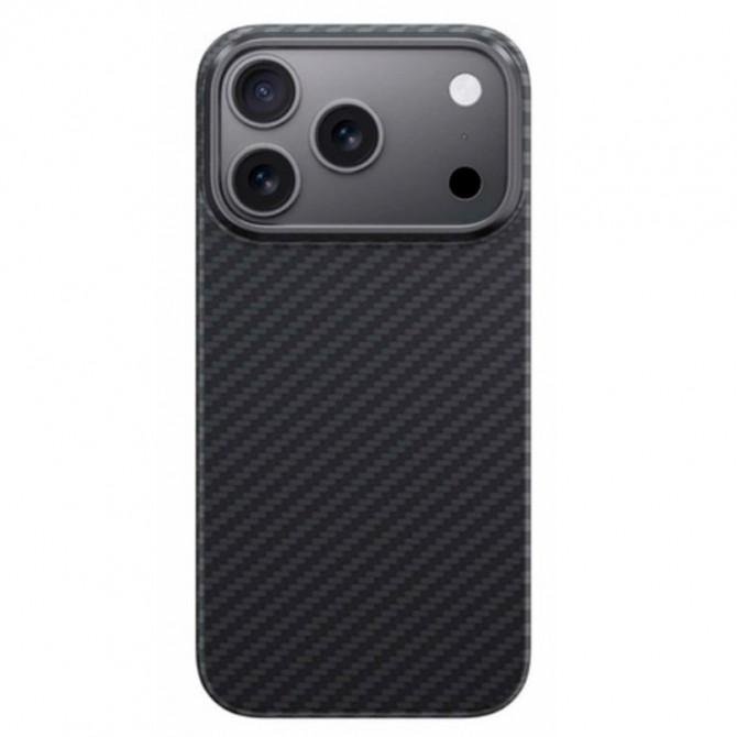 Чехол TPU+PC Carbon with MagSafe для Apple iPhone 17 Pro (6.3") Black