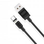 Кабель USB XO Type-C NB187 PVC Magnetic 2.1A/1m Black