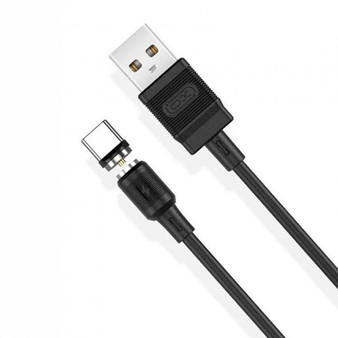 USB Cable XO Type-C NB187 PVC Magnetic 2.1A/1m Black