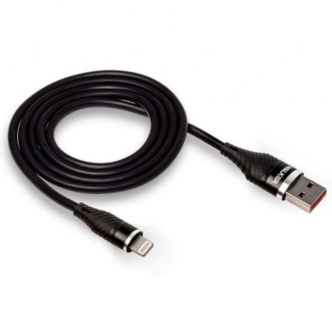 Кабель WALKER C735 Lightning Black 2m