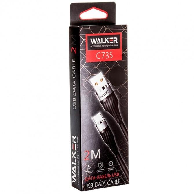 Кабель WALKER C735 Lightning Black 2m-1