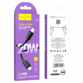 Кабель Hoco X96 Hyper 20W Type-C to Lightning Black 1m