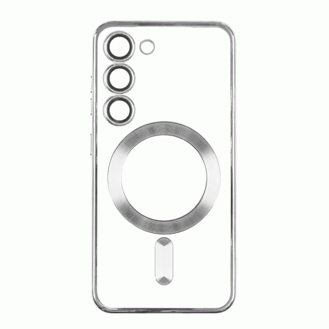 Силиконовый чехол SHINING with MagSafe для Samsung Galaxy S21 FE Silver