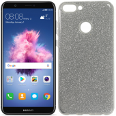 Чохол Silicone 3in1 Блискітки для Huawei P Smart Білий