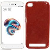 Чехол Silicone 3in1 Блёстки для Xiaomi Redmi 5a/Redmi Go Red