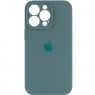 Оригінальний силіконовий чохол для iPhone 12 Pro Max Хвойно Зелений FULL (with camera protection)
