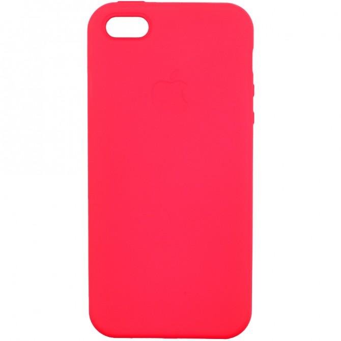 Чехол TPU case для iPhone 5/5s/SE Ярко розовый-1