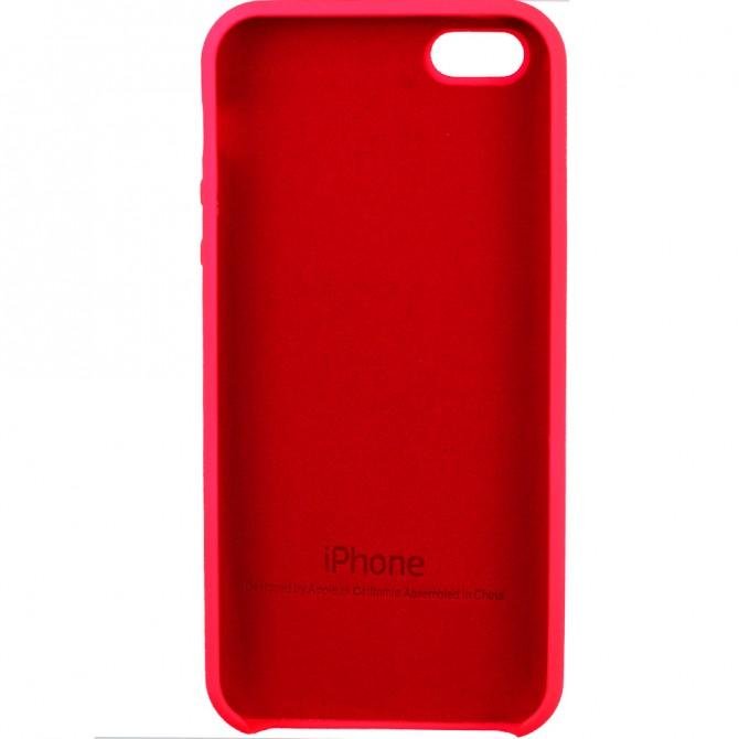 Чехол TPU case для iPhone 5/5s/SE Ярко розовый-2