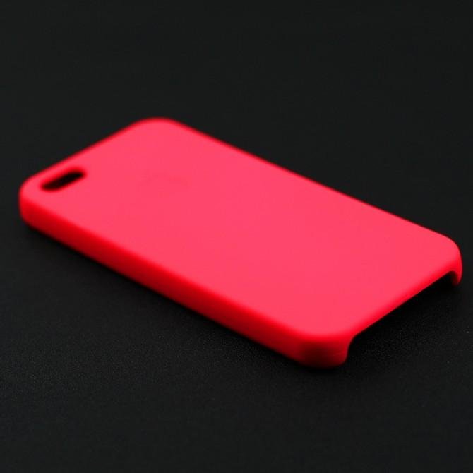 Чехол TPU case для iPhone 5/5s/SE Ярко розовый-4