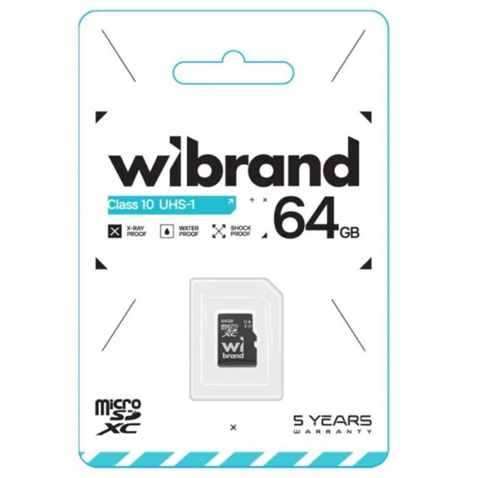 Карта памяти Wibrand MicroSDHC 64GB UHS-I (Class 10) (card only)-1