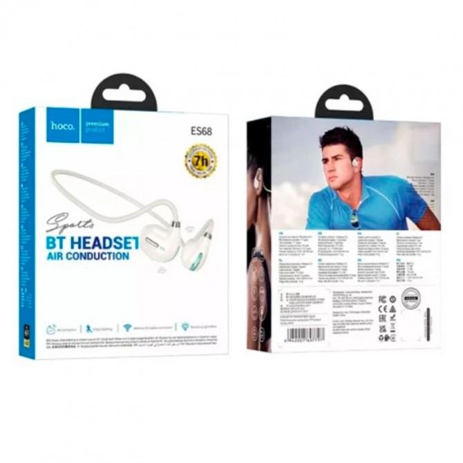 Stereo Bluetooth Навушники Hoco ES68 Musical Air conduction Cloudy White-2