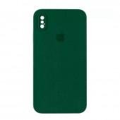 Силиконовый чехол для iPhone X/Xs Хвойно Зеленый FULL (SQUARE SHAPE)