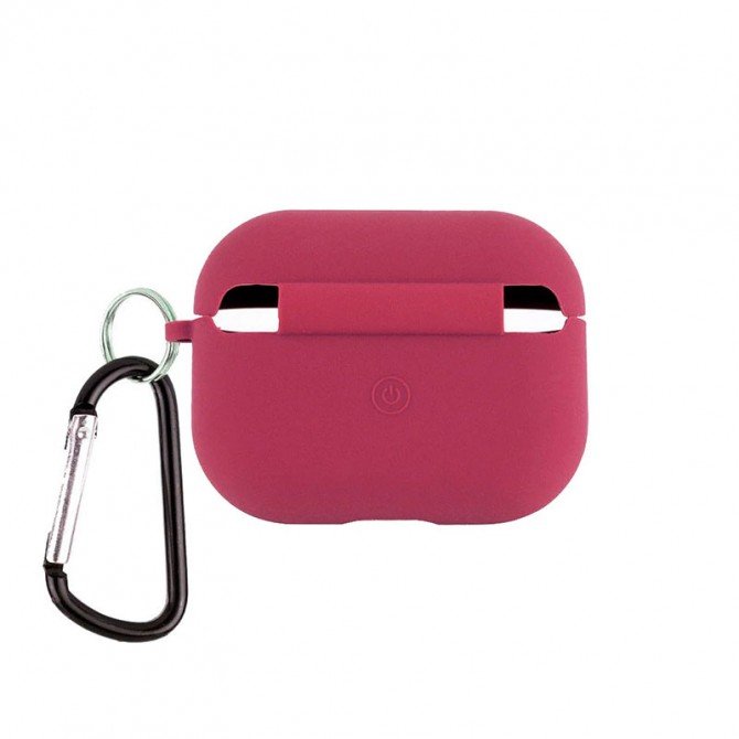 U-Like Silicone Protective Case For Airpods 4 Microfibre Marsala-1