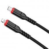 Кабель Hoco X59 Victory PD Type-C to Lightning 20W/3A Black 1m