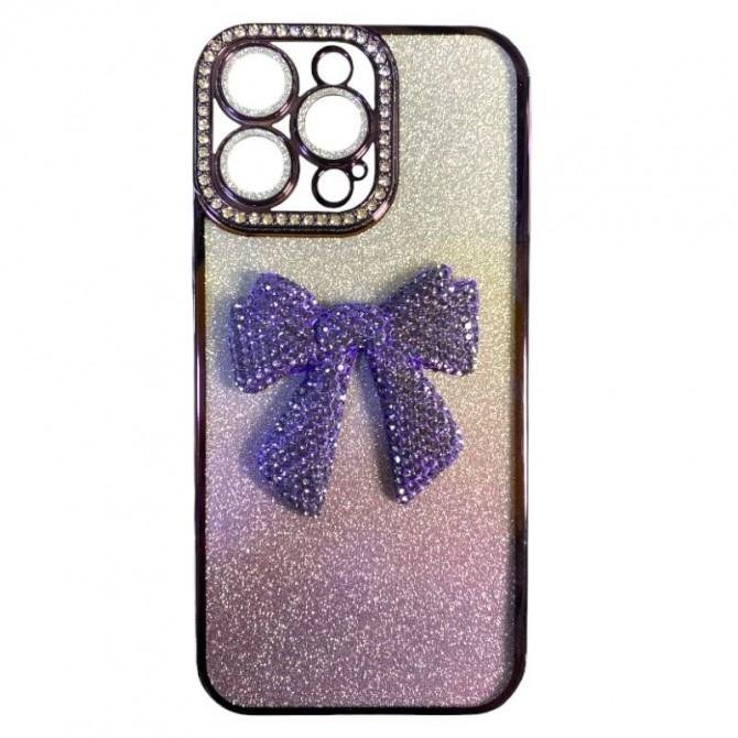 Накладка Glossy Bow для iPhone 14 Pro Purple