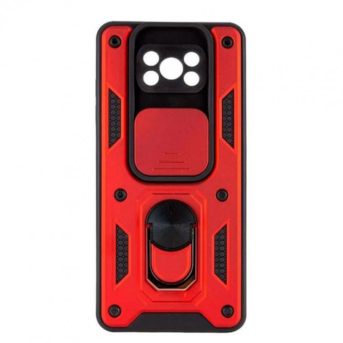 Чохол HONOR Hard Defence Series Xiaomi Redmi Note 9 Pro/Note 9s Red (with Camshield and magnet)