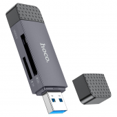 Кардридер Hoco HB45 Spirit 2in1 USB/Type-C 2.0 Grey Кардридер Hoco HB45 Spirit 2in1 USB/Type-C 2.0 Grey