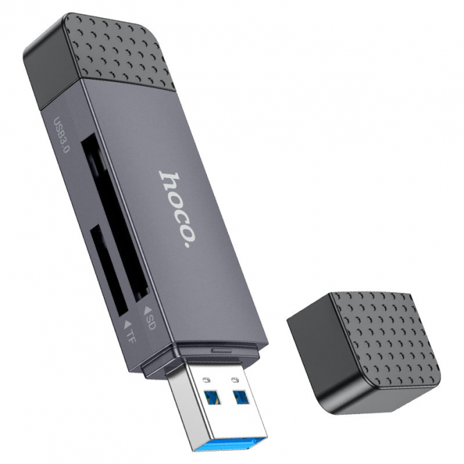Кардридер Hoco HB45 Spirit 2in1 USB/Type-C 2.0 Grey-4