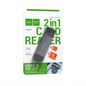 Кардридер Hoco HB45 Spirit 2in1 USB/Type-C 2.0 Grey Кардридер Hoco HB45 Spirit 2in1 USB/Type-C 2.0 Grey
