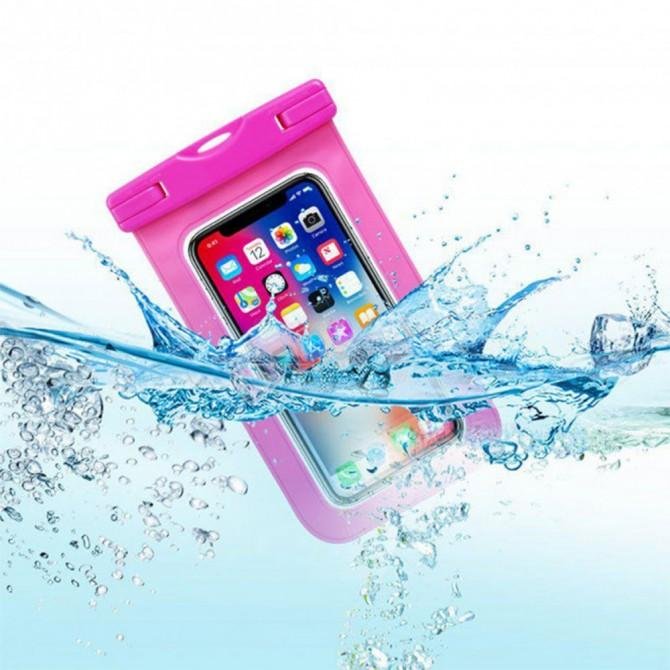 Силиконовый чехол на шею Waterproof Pink (6,5")-2