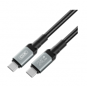 Кабель XO NBQ264A PD Type-C to Type-C 240W 1m Black Кабель XO NBQ264A PD Type-C to Type-C 240W 1m Black