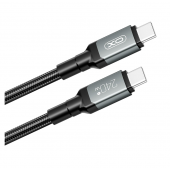 Кабель XO NBQ264A PD Type-C to Type-C 240W 1m Black Кабель XO NBQ264A PD Type-C to Type-C 240W 1m Black