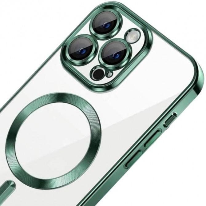 Силиконовый чехол SHINING with MagSafe для iPhone 14 Pro Max Зеленый-2