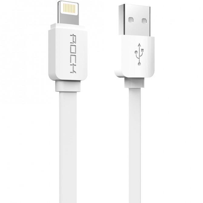 Кабель Rock Lightning Flat Data 1m White