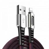 Кабель Rock M8 Zn-alloy Lightning Charge& Sync Чорний (RCB0694)