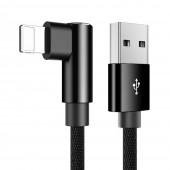 Кабель Rock L-shape Lightning Metal 1,2м Чёрный (RCB0600)