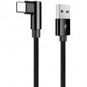 Кабель Rock L-shape Type-C Metal 1,2м Чорний (RCB0602)