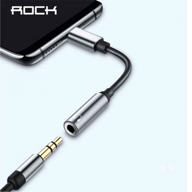 Переходник Rock Type-C to 3.5mm Jack Audio Converter (Version A) (RCB0666)-2