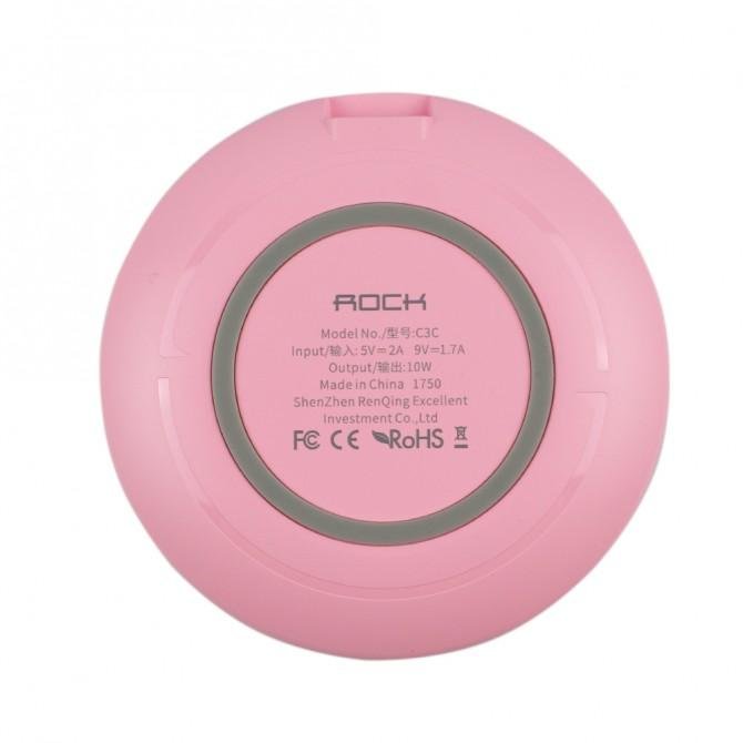 Беспроводное зарядное устройство W12 Quick Wireless charger C3C Розовый-1