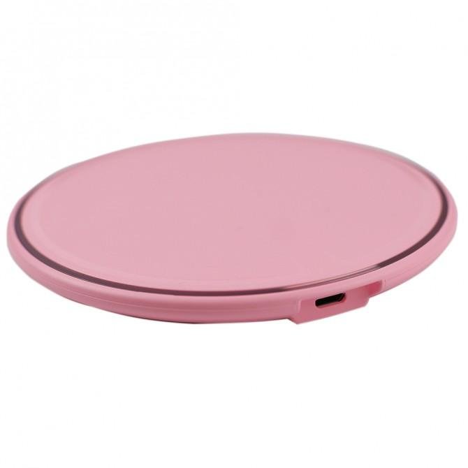 Беспроводное зарядное устройство W12 Quick Wireless charger C3C Розовый-2