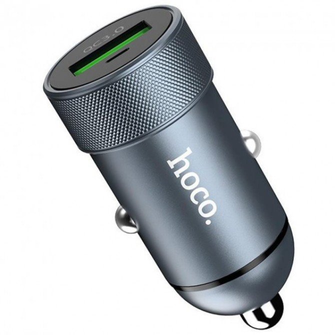 Автомобильное зарядное устройство Hoco Z32 QC3.0 Grey (3A)