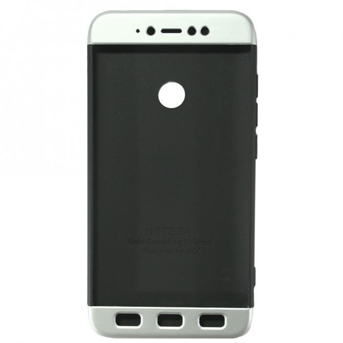 Пластикова накладка LikGus 360 градусів для Xiaomi Redmi Note 5A Prime / Redmi Y1 (Чорний / Срібний)-1