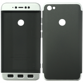 Пластикова накладка LikGus 360 градусів для Xiaomi Redmi Note 5A / Redmi Y1 Lite (Чорний / Срібний)