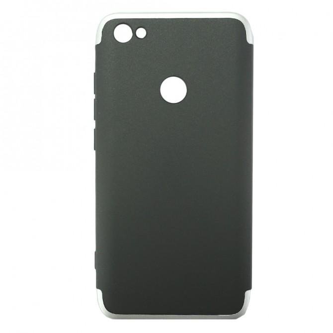 Пластикова накладка LikGus 360 градусів для Xiaomi Redmi Note 5A / Redmi Y1 Lite (Чорний / Срібний)-2