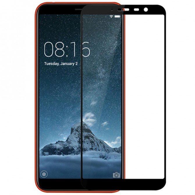 Защитное стекло для MEIZU M6T (0.3 мм, 2.5D, с чёрным Silk Screen покрытием)