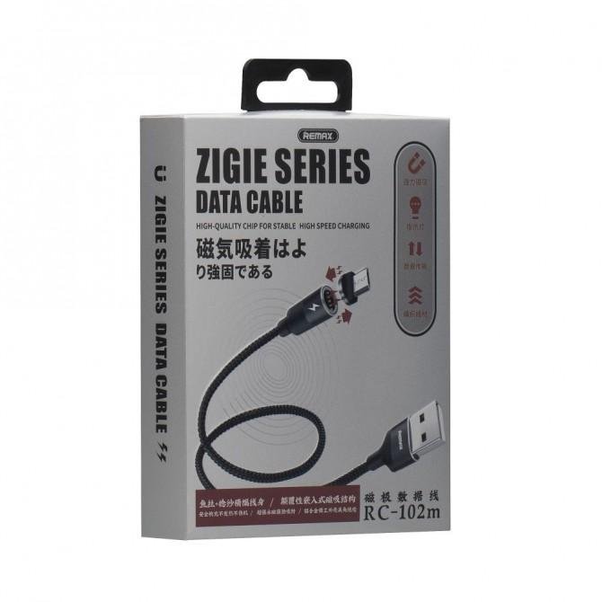 Кабель Remax Zigie RC-102m MicroUSB Black 1m-1