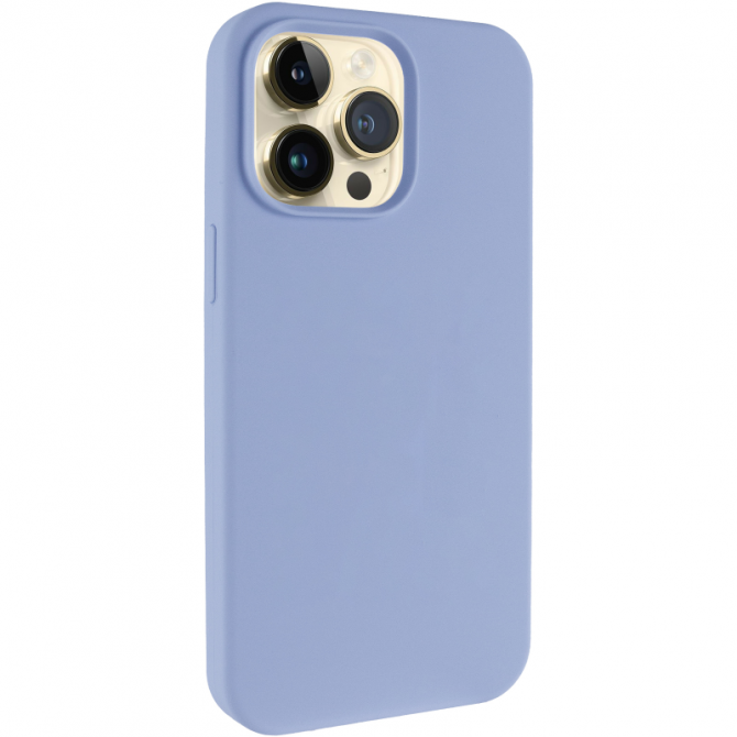 Силіконовий чохол для iPhone 14 Pro Lilac blue FULL (NO LOGO)-1
