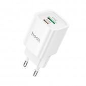 МЗП 1USB + Type-C Hoco C149A PD30W+QC3.0 White