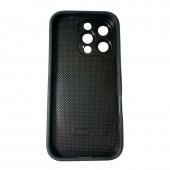 Чехол-накладка кожаный Leopard Print для iPhone 15 Pro Black