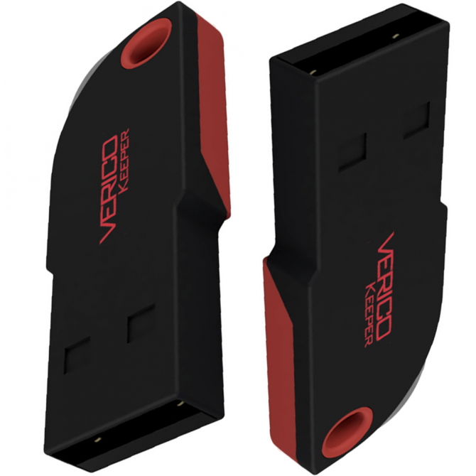 Флеш пам'ять Verico USB 32Gb Keeper Чорний+Червоний-1