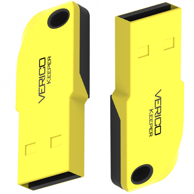 Флеш пам'ять Verico USB 64Gb Keeper Жовтий+Чорний