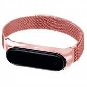 Браслет для Xiaomi Band 5/6 milanese design Pink/Gold