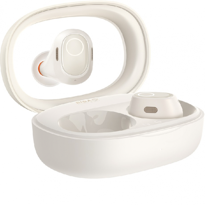 Навушники Bluetooth Headset Baseus Bowie WM03 TWS Creamy White-1